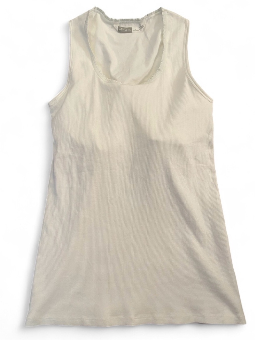 Athleta White Work Out Tank Top Womens Size Large